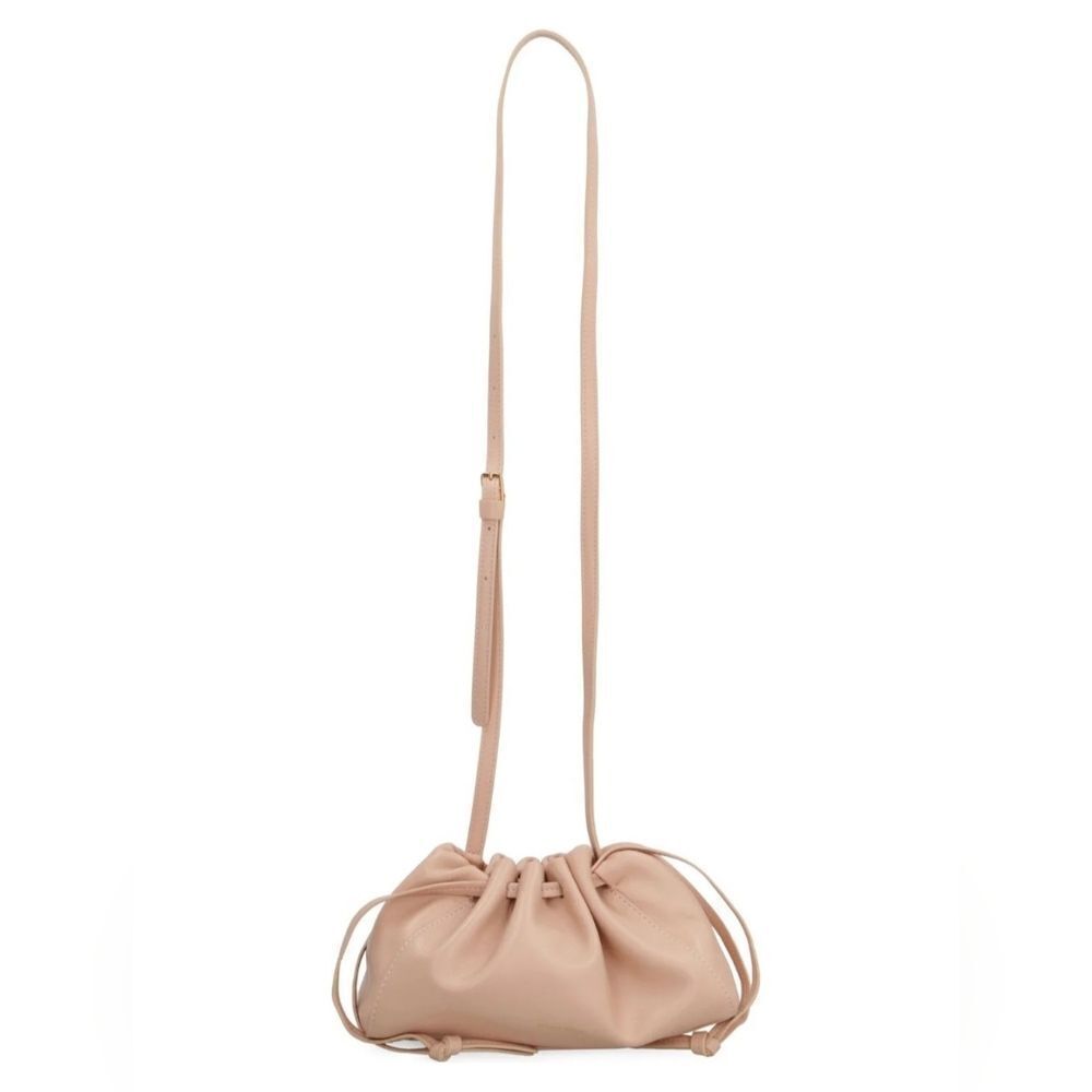Mansur Gavriel Bloom Leather Mini Bag In Pale Pink